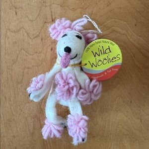 Wild Woolies 100% Wool Felted Dog Poodle Finger Puppet FAIR TRADE - NWT
